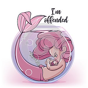 Cute cartoon mermaid