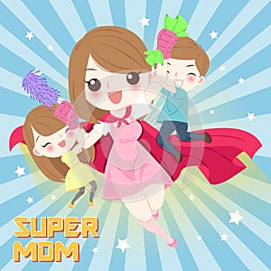 Cute cartoon mom