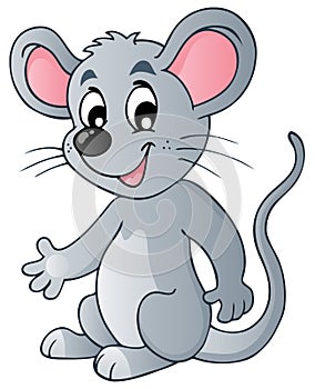 Cute cartoon mouse photo
