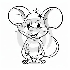 Cute Cartoon Mouse Coloring Pages For Kids