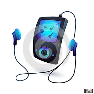 Cute cartoon music mp3 player with headphones