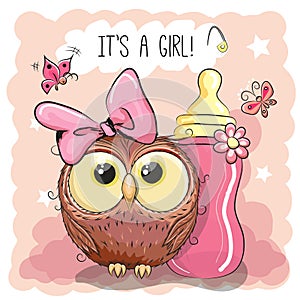 Cute Cartoon Owl girl