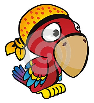 Cute cartoon parrot