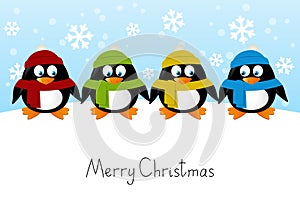 Cute cartoon penguins