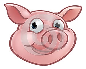 Cute Cartoon Pig Character Mascot