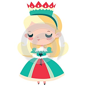 cute cartoon princess girl
