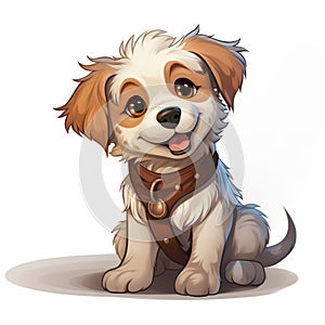 Cute Cartoon Puppy Character Art In Artgerm Style photo