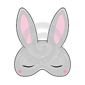 Cute cartoon rabbit mask.