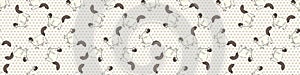 Cute cartoon Ragdoll cat seamless border pattern. Pedigree kitty breed domestic kitty background. Cat lover fluffy