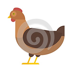 Cute cartoon rooster vector illustration