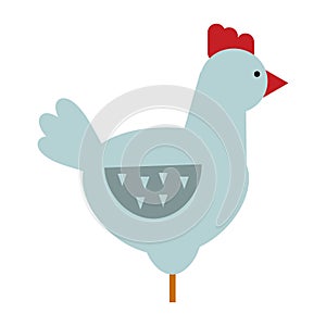 Cute cartoon rooster vector illustration