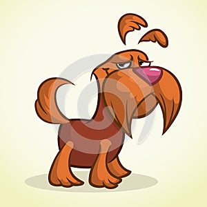 Cute cartoon scottish terrier. Vector brown Scottie dog photo