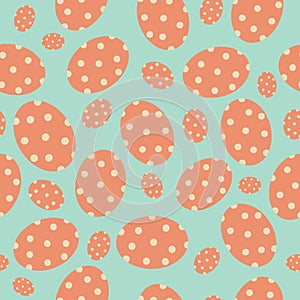 Cute cartoon seamless pattern easter eggs.Vector illustration.
