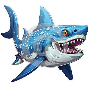 Cute Cartoon Shark Caricatures Clipart Illustration AI Generative