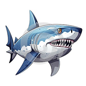 Cute Cartoon Shark Caricatures Clipart Illustration AI Generative