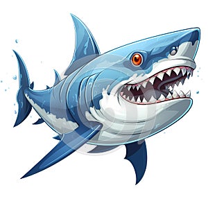 Cute Cartoon Shark Caricatures Clipart Illustration AI Generative