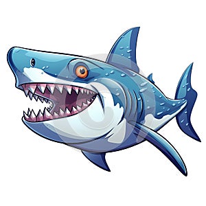 Cute Cartoon Shark Caricatures Clipart Illustration AI Generative