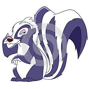 Cute cartoon skunk photo