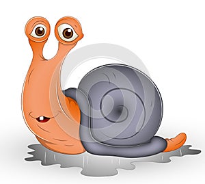 Cute Cartoon Snail