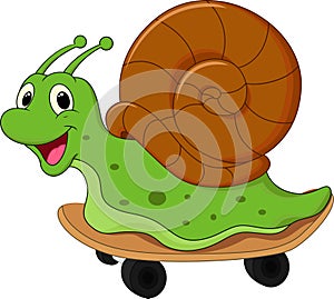 Cute cartoon snail