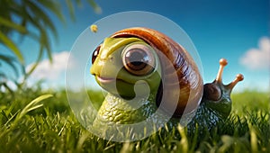 cute cartoon snail character