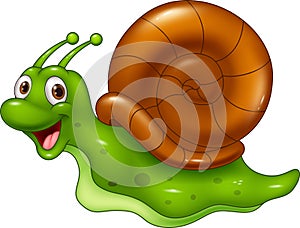 Cute cartoon snail
