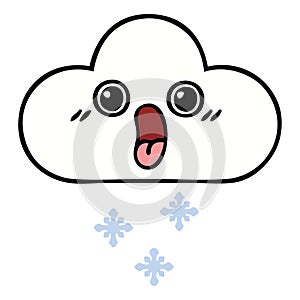 cute cartoon snow cloud