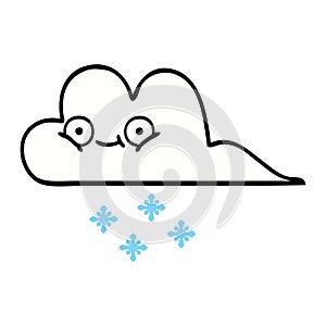 cute cartoon snow cloud