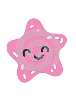 cute cartoon star in kids' style