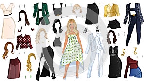 Cute Cartoon Supermodel Paper Doll