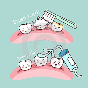 Cute cartoon tooth brush concept