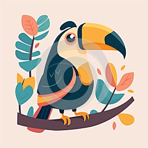 Cute Cartoon Toucan Bird
