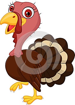 Cute cartoon turkey