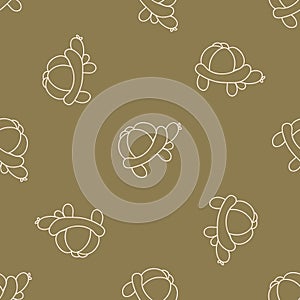 Cute cartoon unisex tortoise balloon animal background. Hand drawn simple boho celebration party home decor. Gender