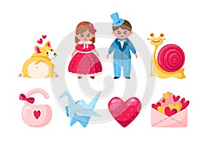 Cute cartoon valentines day