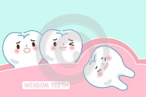 Cute cartoon wisdom teeth