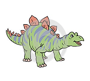 Cute cartoon young dinosaur