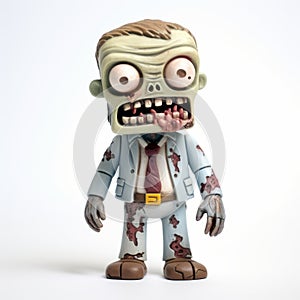 Cute Cartoonish Zombie Action Figure - Dead Guy In Suit