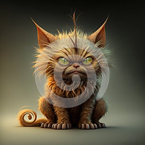 Cute cat full of devilish. Created with Generative AI