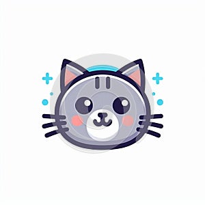 Cute cat head icon