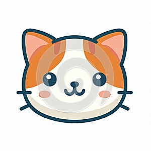 Cute cat head icon