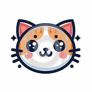 Cute cat head icon