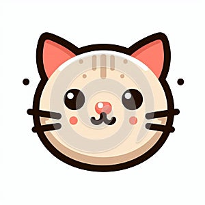 Cute cat head icon