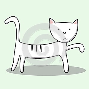 Cute cat illustration vector for kids print