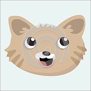 Cute cat illustration vector for kids print