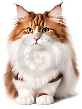 cute cat isolated on white background