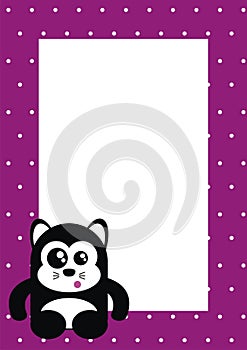 Cute Cat Photo Frame Card