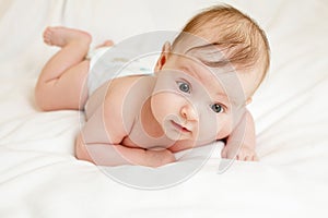 Cute caucasian baby
