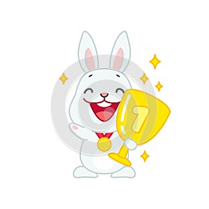 Cute champion bunny
