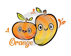 Cute Character Design Mango & Orange photo